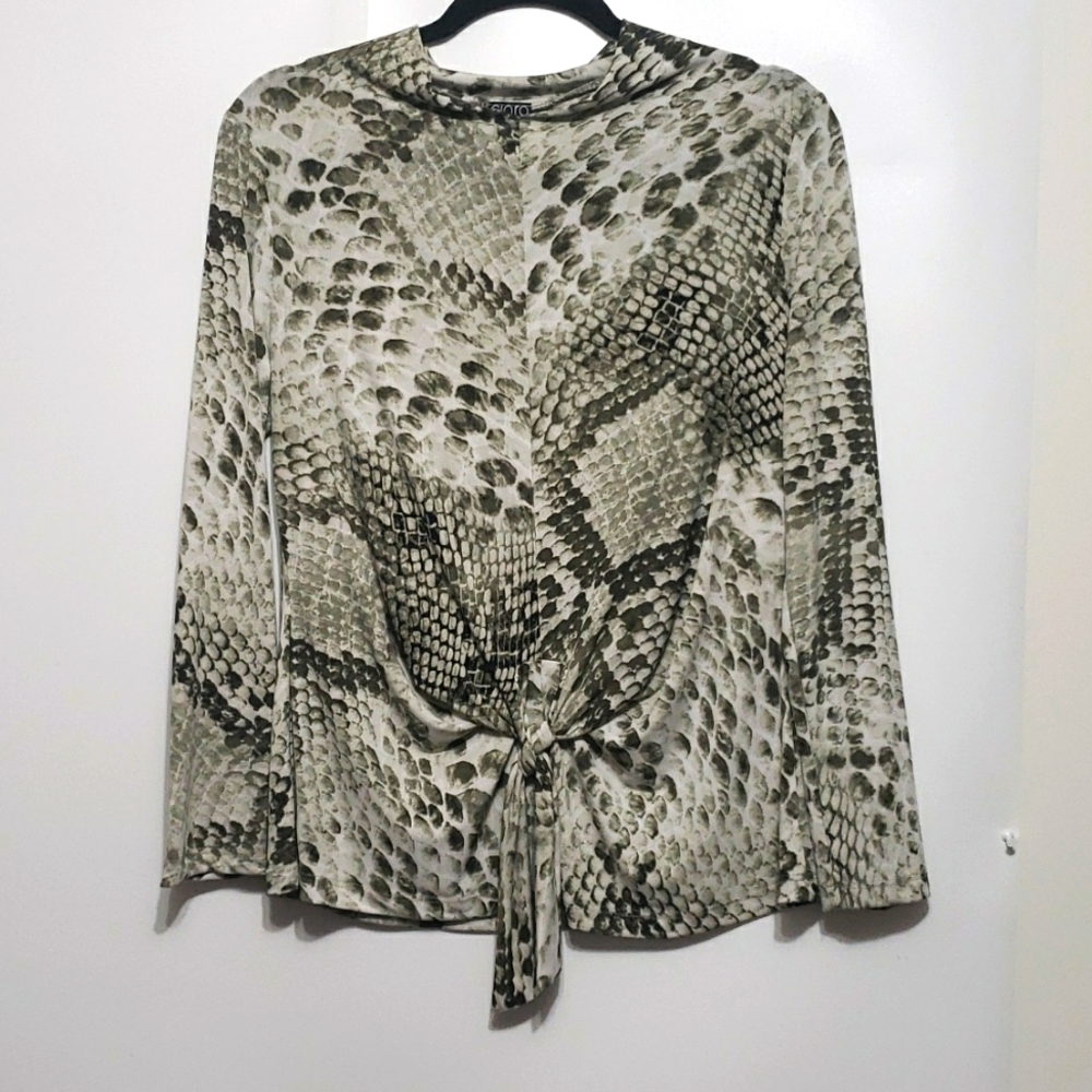 CLARA SUN WOO Reptile‎ Career Casual Blouse